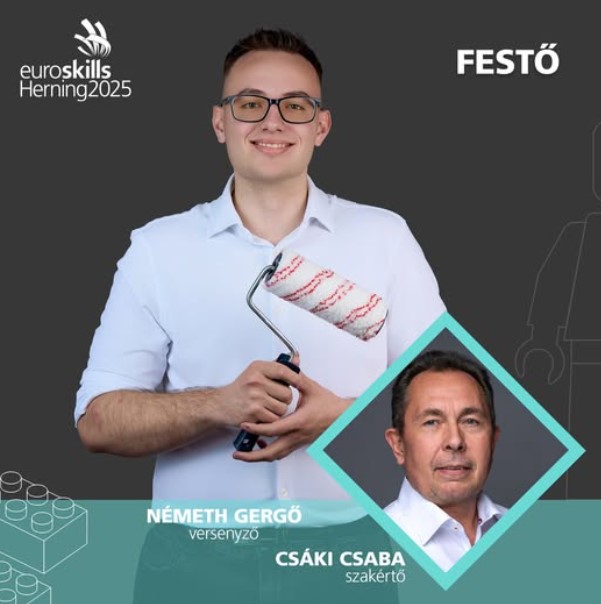 EuroSkills versenyen a fiatal Magyar festő